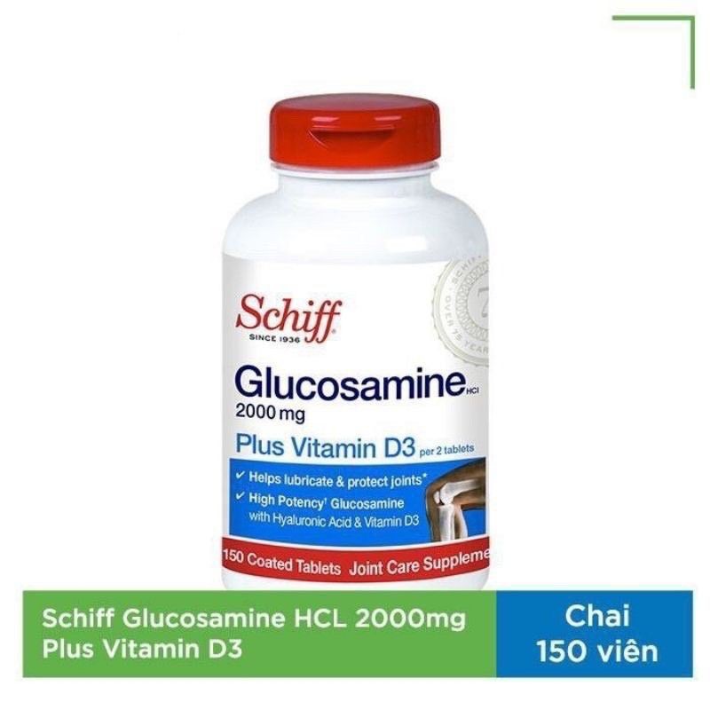 [ Date 2024] Glucosamine Schiff 1500mg plus MSM 2000mg plus D3 hỗ trợ xương