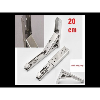Bản lề gấp thông minh INOX 20cm bộ 2 chiếc tải  trọng 60kg