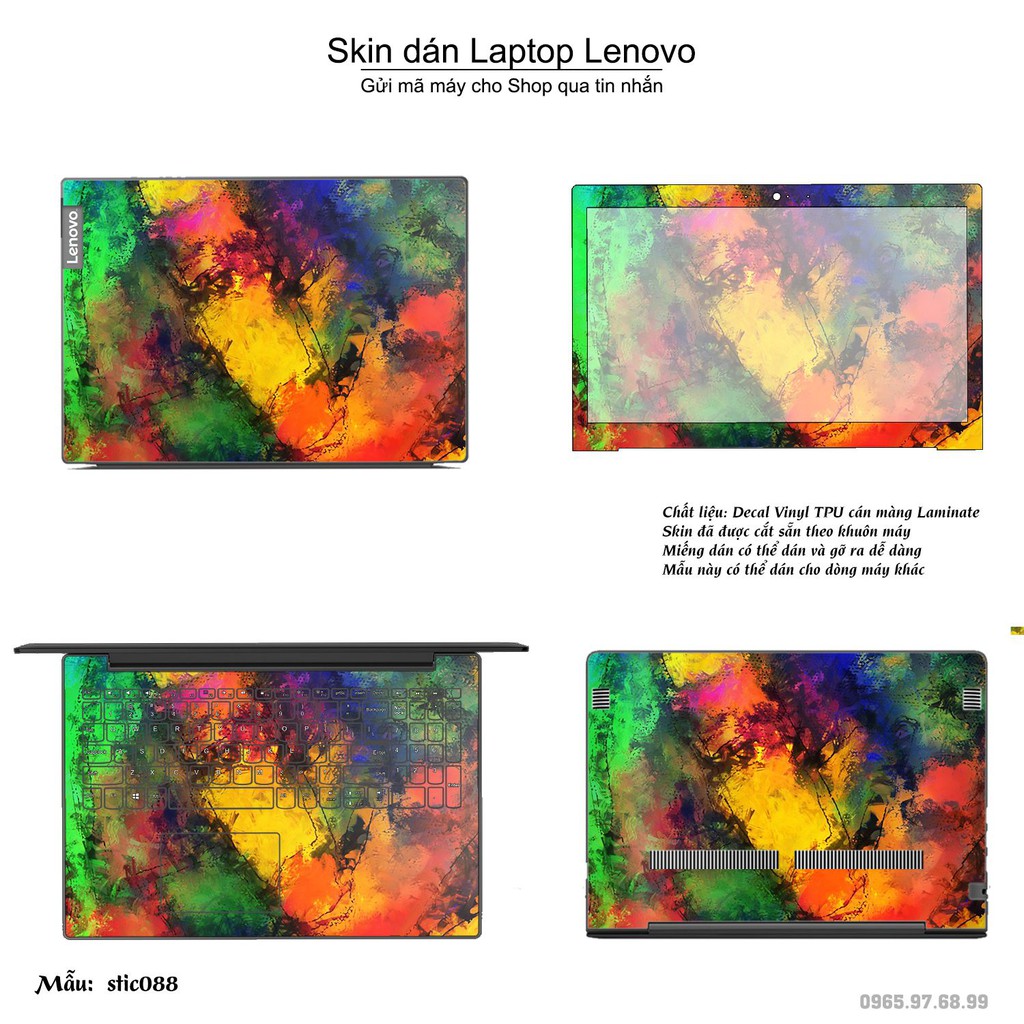 Skin dán Laptop Lenovo in hình Hoa văn sticker nhiều mẫu 15 (inbox mã máy cho Shop)