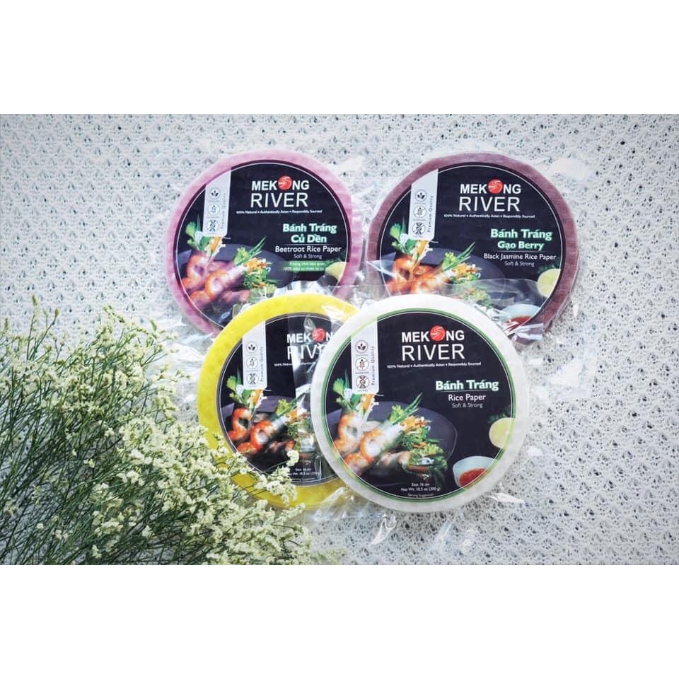 Bánh tráng gạo lứt và bánh tráng cuốn rau củ ăn kiêng / giảm cân / Eat clean Mekong River 300gr