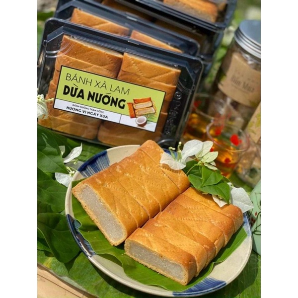 Combo 2 hộp bánh xà lam dừa nướng hương vị xưa (400g x2)
