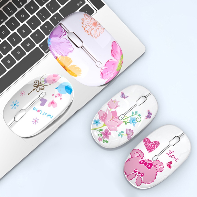 Chuột không dây 1200 DPI 2.4G Hai Chế Độ Không Ồn