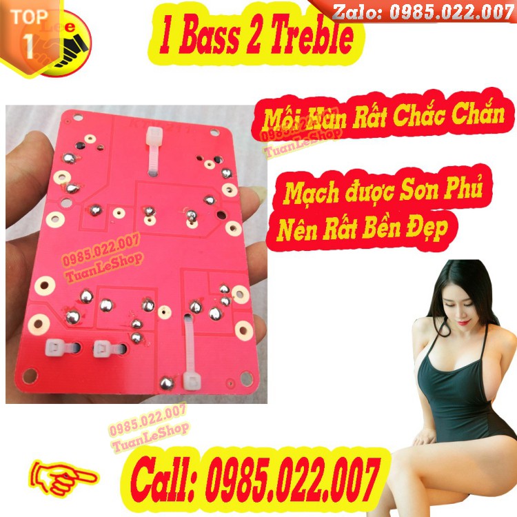 MẠCH PHÂN TẦN 3 LOA - 1 BASS 2 TREBLE - GIÁ 1 MẠCH LOA KTV211