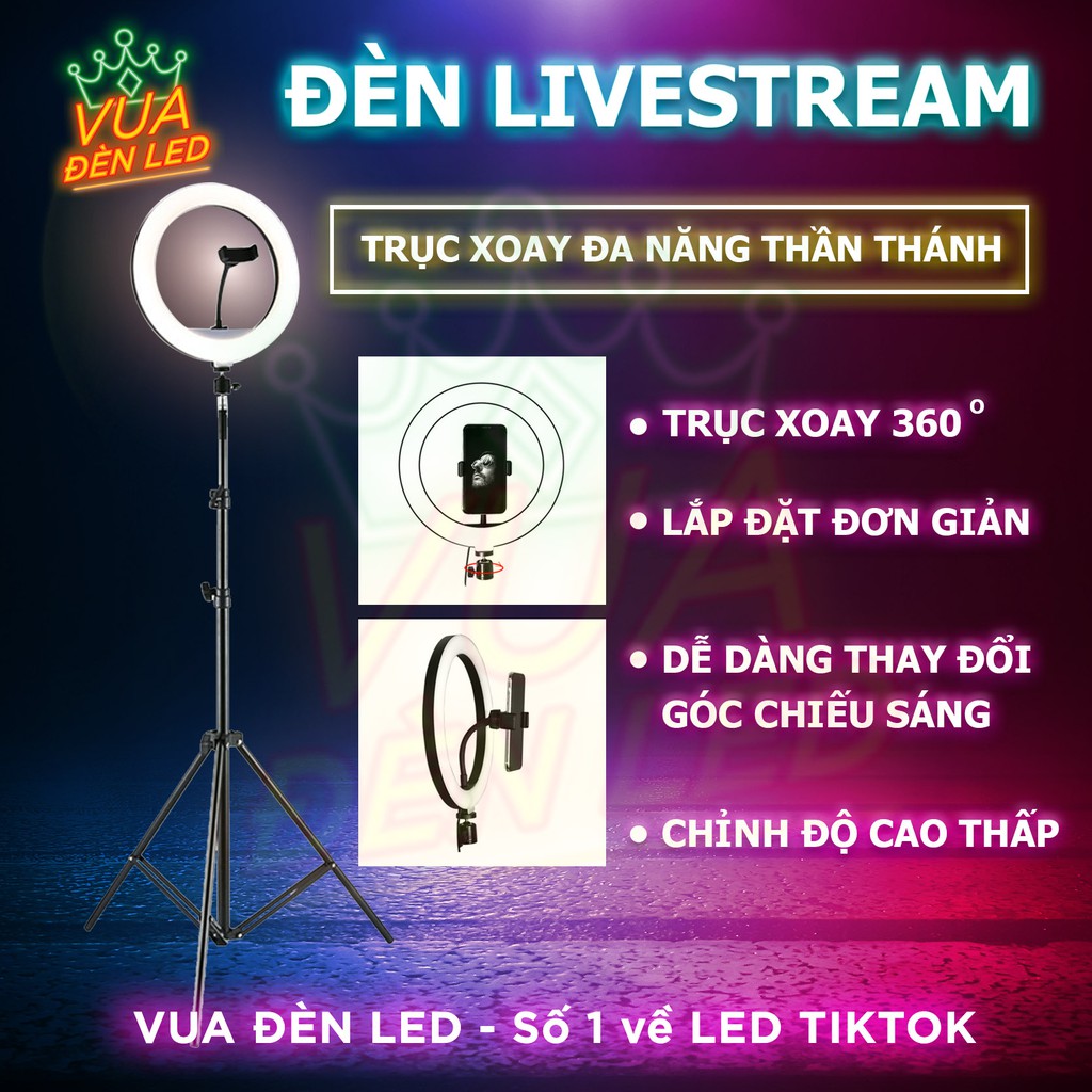 【Có sẵn】Đèn Livestream quay Tiktok, Chụp ảnh, Make up, Bán hàng live stream, Ánh sáng mịn bảo vệ mắt