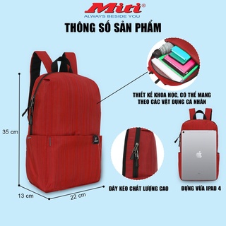 Balo đi học nam nữ thời trang CHỐNG NƯỚC nhiều ngăn tiện lợi Miti BL22148