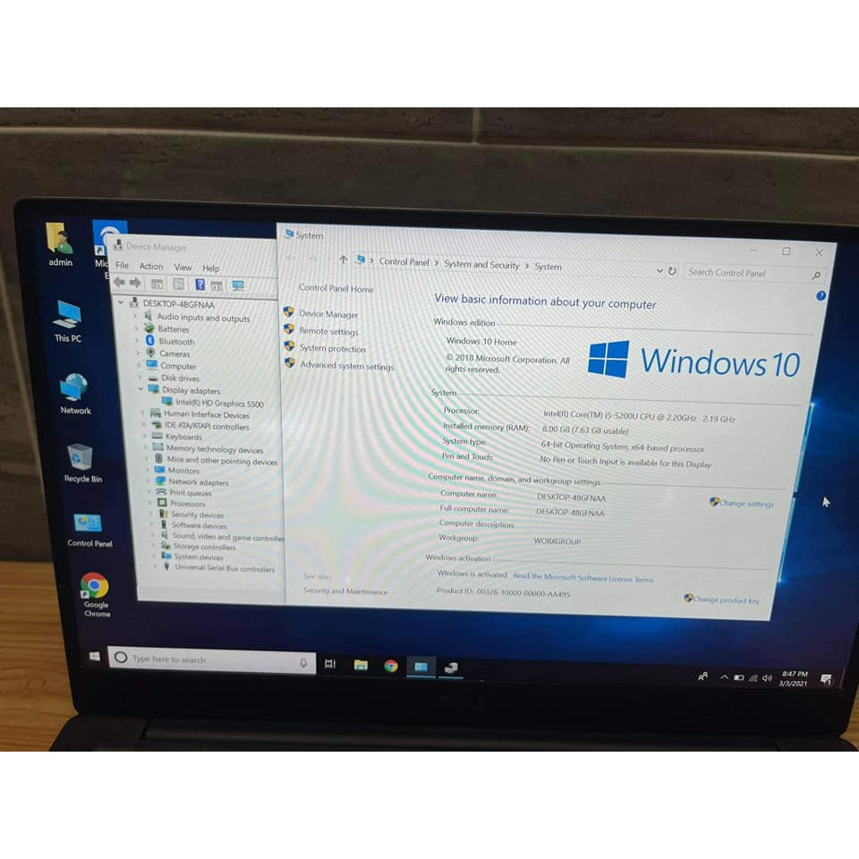 LAPTOP Dell XPS 9343 i5-5200U/ 8Gb ram/ ssd 256Gb/ 13inch tràn viền/ vỏ nhôm | BigBuy360 - bigbuy360.vn