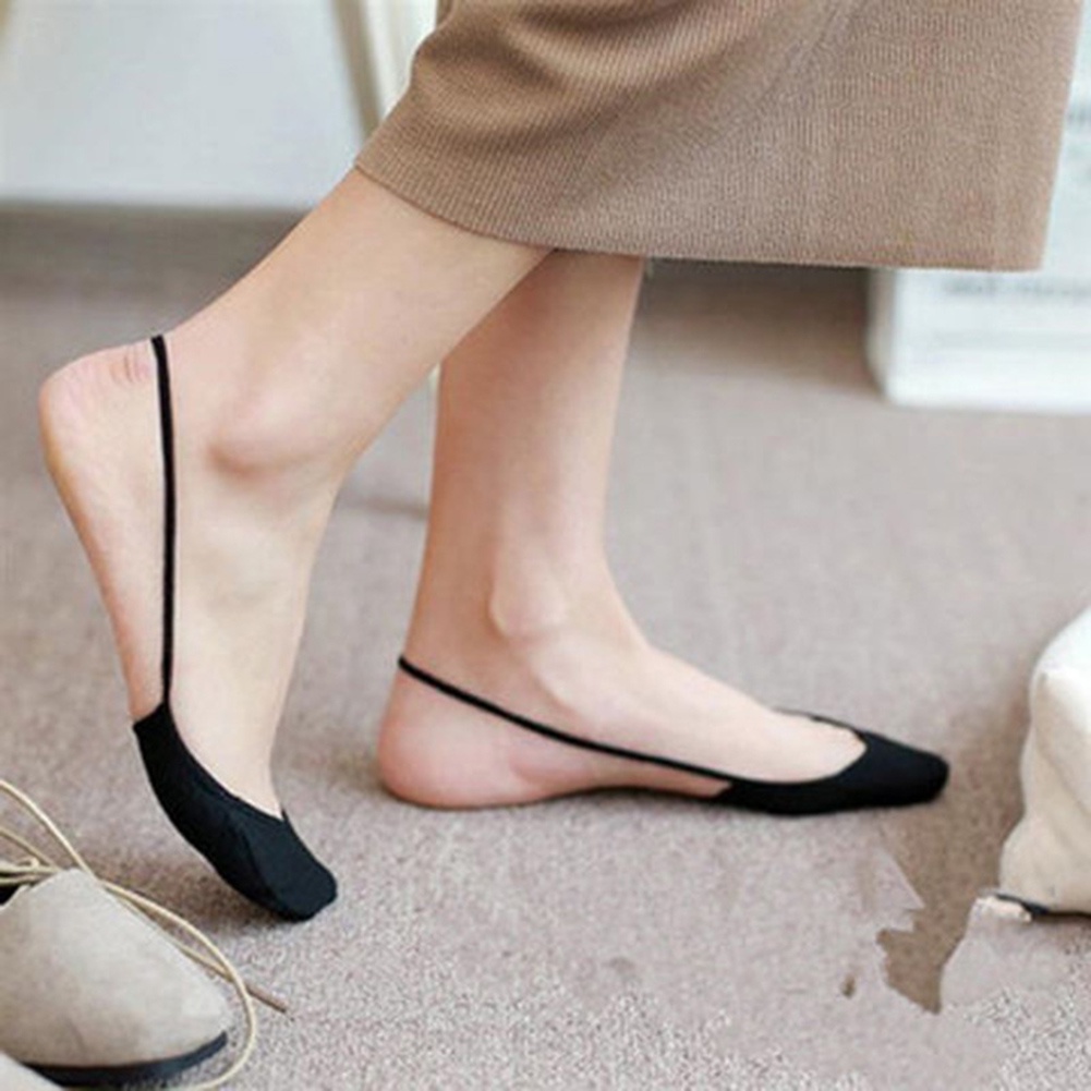 Vớ Cotton Mỏng Cổ Thấp Màu Trơn Chống Trượt Thời Trang Mùa Hè Cho Nữ