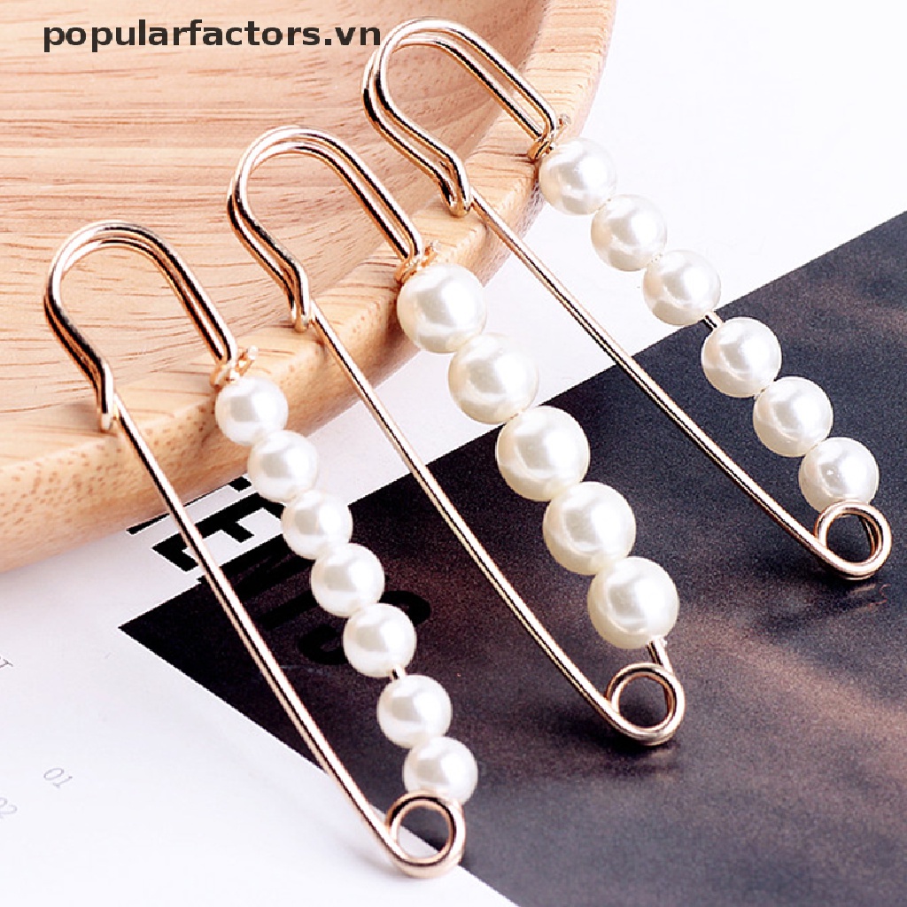 Ghim Cài Áo Đính Ngọc Trai Nhân Tạo Thời Trang