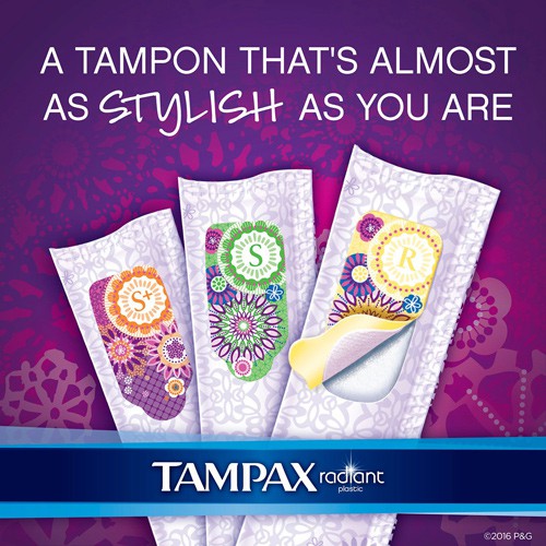 Băng vệ sinh dạng ống Tampax Radiant Duopack Emballage Duo, 84 miếng