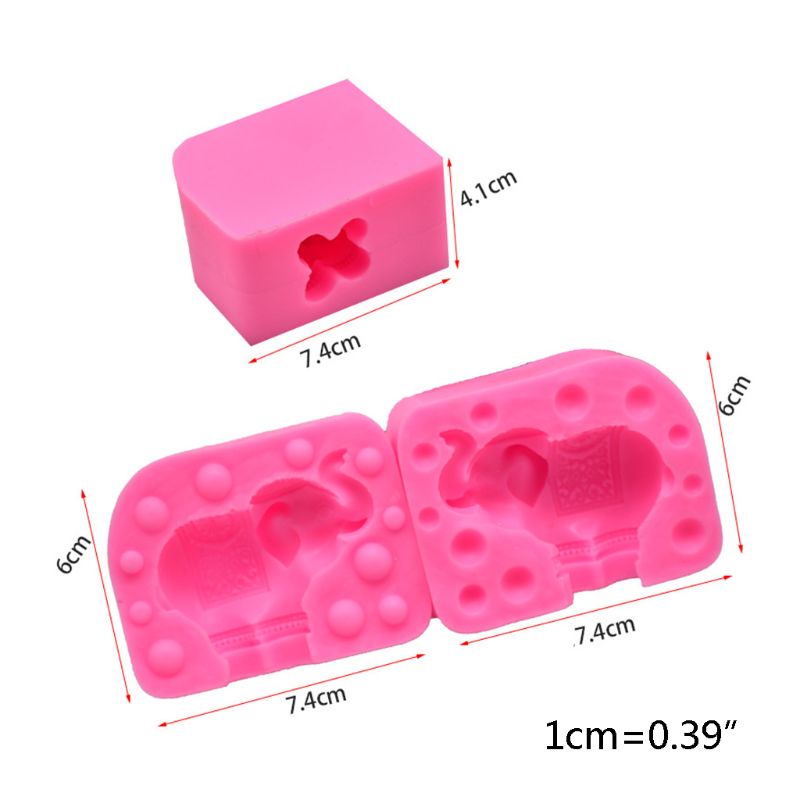 Khuôn Silicone Tạo Hình Voi 3D Làm Bánh / Kẹo / Sô Cô La