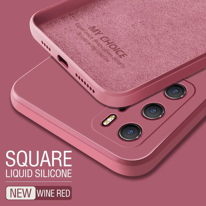 Ốp điện thoại silicon mềm màu kẹo cạnh vuông đơn giản chống sốc cho Huawei P30 P20 Pro P30 Lite Nova 4e
