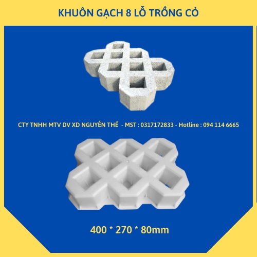 Khuôn Gạch 8 Lỗ Trồng Cỏ - Hotline : 094 114 6665