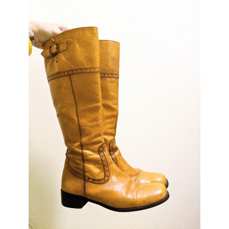 Boots Nhật si da thật size 35