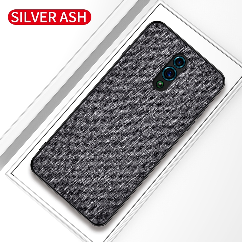OPPO Reno 10x zoom Case Ultra Thin Soft Fabric Canvas Hybrid Protective Phone Cover