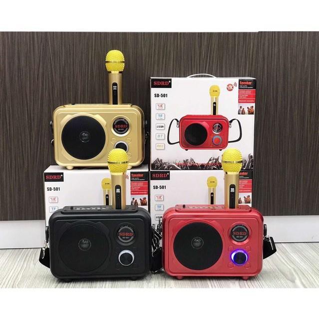 [HOT] Loa hát karaoke bluetooth SD-501 kèm 1 micro - Loại 1 Esale giá rẻ