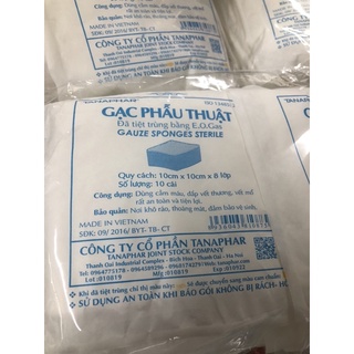 Gạc Phẫu Thuật Tanaphar 10 X 10 Cm X 8 Lớp 12 lớp Gạc phẫu thuật