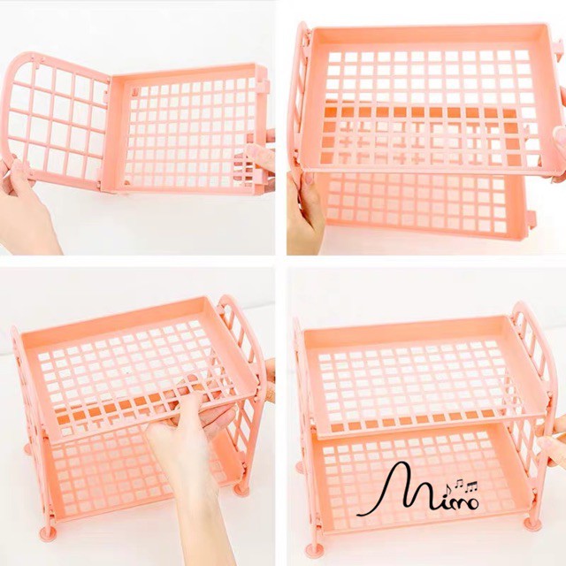 Kệ nhựa Mini Để Đồ Tiện Dụng 2 tầng