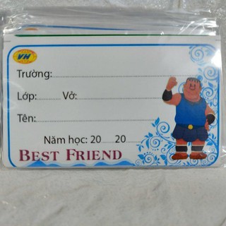 Set 50 nhãn vở Best Friend