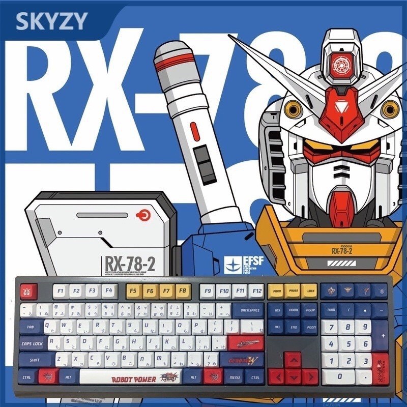 Gundam Keycap XDA  Anime Keycap PBT Dye sub Bàn phím cơ Keycap tùy chỉnh 120 phím