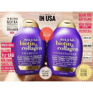 Bộ Dầu Gội Xả Organix Thick & Full Biotin Collagen