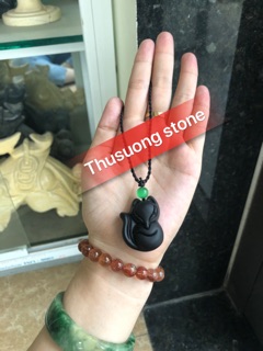 Mặt dây hồ ly thạch anh lưu ly