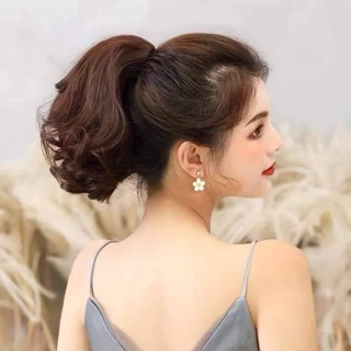 Tóc giả ngoặt xoăn ngắn 25cm