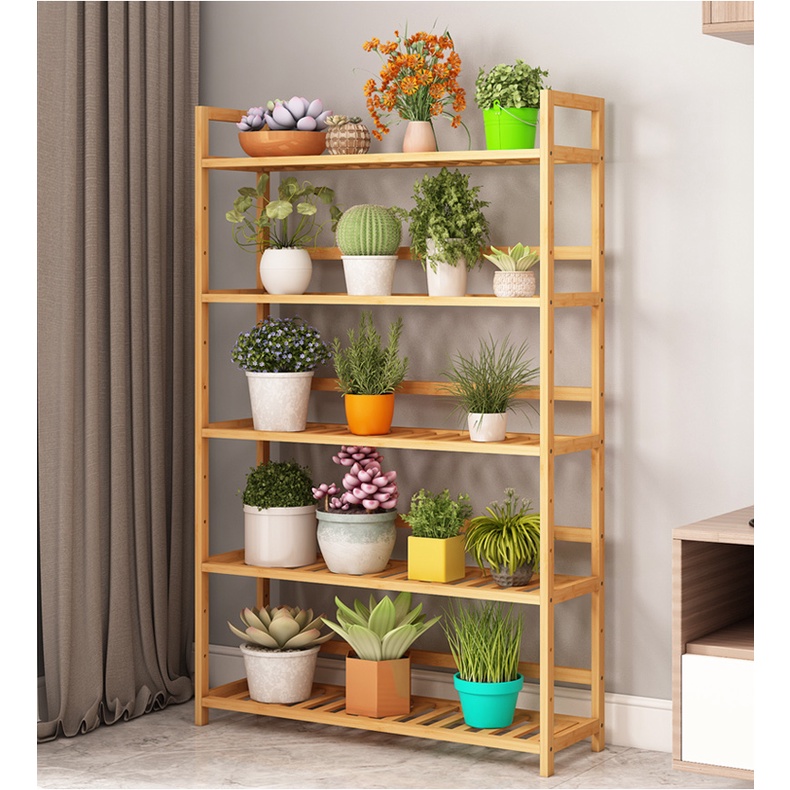 Kệ giày đa năng nhiều tầng gỗ tre Stendini, kệ để đồ lắp ghép hàng nhập khẩu mẫu mới nhất