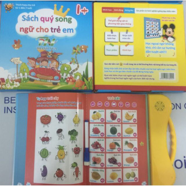 Sách Điện Tử Song Ngữ Cho Bé, Loại Sách Thông Minh Mới Nhất Có Đàn Piano Giúp Con Học Tốt Tiếng Anh và Luyện Trí Tuệ