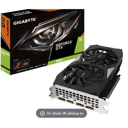 VGA Gigabyte GeForce GTX 1660 OC 6GB (GV-N1660OC-6GD)