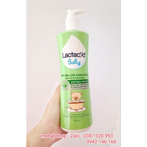SỮA TẮM GỘI LACTACYD MILKY 500ML MẪU MỚI 2022