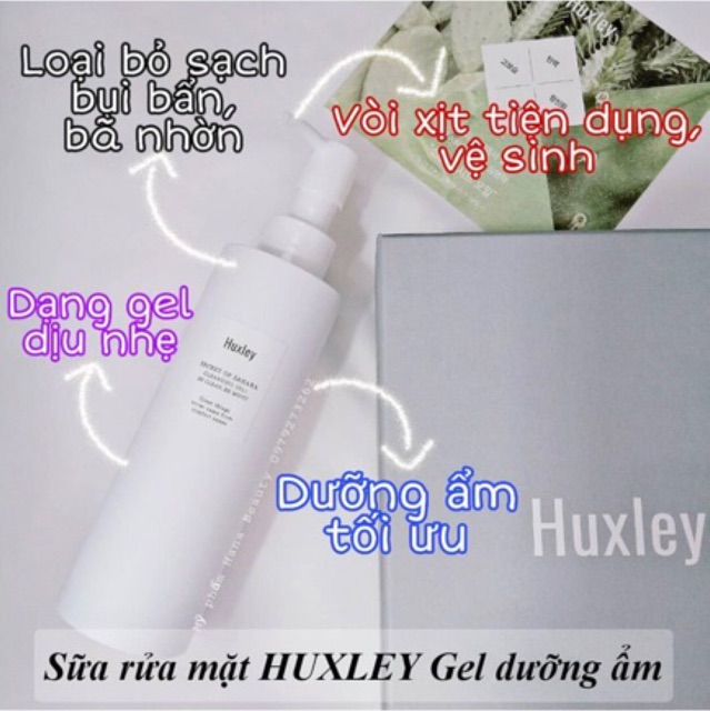 🌳 Sữa rửa mặt huxley moist cleansing gel