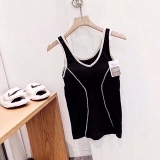 Áo Bra thun cotton có đệm ngực chiết eo ( túi zip)- AL98