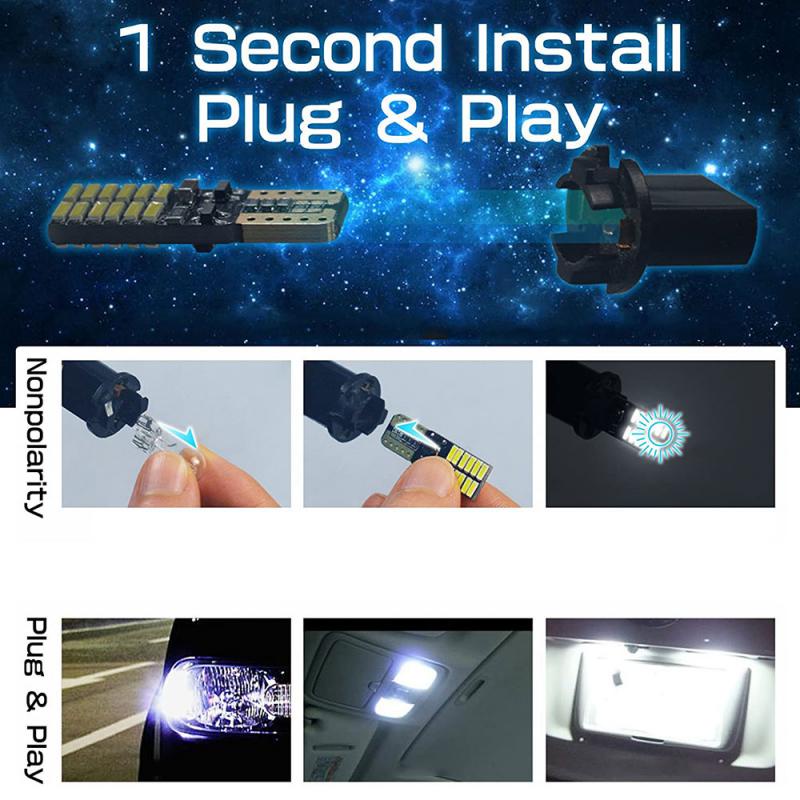 Bóng Đèn LED Thay Thế Đèn Xi Nhan Ô Tô, Demi Xe Máy T10 4014 24 SMD ,DC 12-24v Cao Cấp