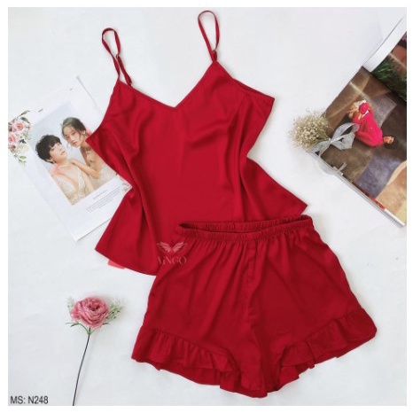 Bộ ngủ 2 dây nhiều màu lụa cao cấp | BigBuy360 - bigbuy360.vn