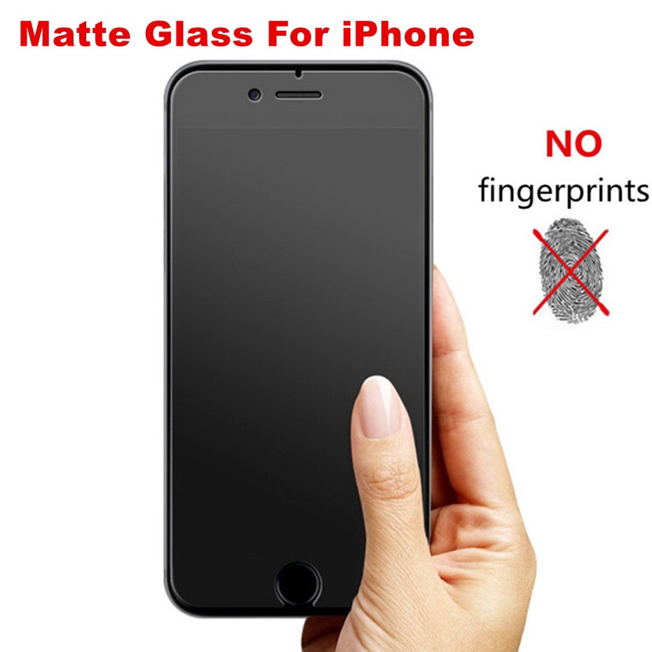 Kính Cường Lực Nhám Bảo Vệ Màn Hình Cho Iphone 7 8 6 6s Plus 11pro Xs Max Xr No Vân Tay 5s 5c Se