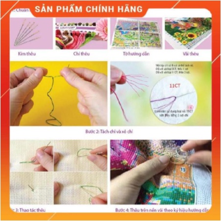 Tranh thêu chữ thập cá koi 80*150cm thêu kín MN0174 MN0175