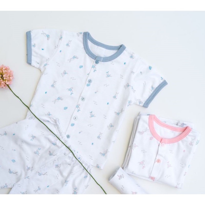 Áo sơ sinh cọc tay cài giữa MIO mỏng cho bé