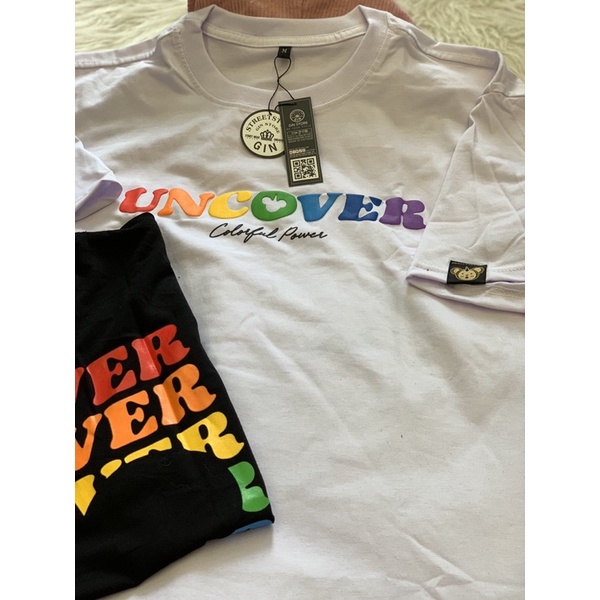 Áo thun tay lỡ UNCOVER 7 màu Cotton form nam nữ Unisex Full tag - GIN STORE