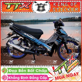 Tem Xe Sirius Spark Xanh Xám Đen Nano - Tem Sirius 110 Đen Xám Xanh Siêu Đẹp - Mẫu Team Sirius Xanh Xám Đen (s051-A2)