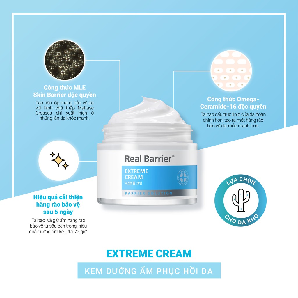 Kem dưỡng ẩm tái tạo da REAL BARRIER Extreme Cream 50ml