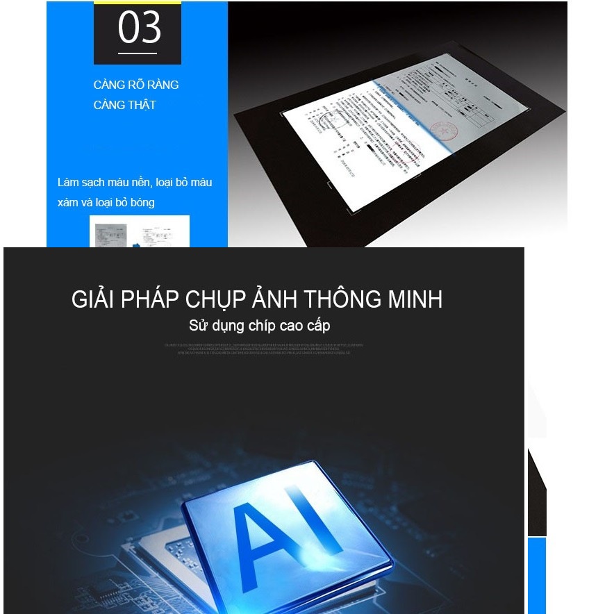 Máy Scan Màu Di Động Thông Minh Scan Tài Liệu A4/A5 K800 10Mega-pixel AnZ cao cấp