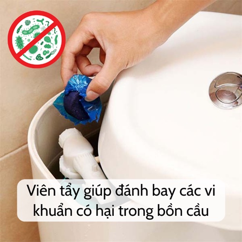 [Gói 10 viên] Viên thả bồn cầu SALE Viên tẩy nhà vệ sinh toilet diệt khuẩn khử mùi hôi làm sạch an toàn tiện dụng