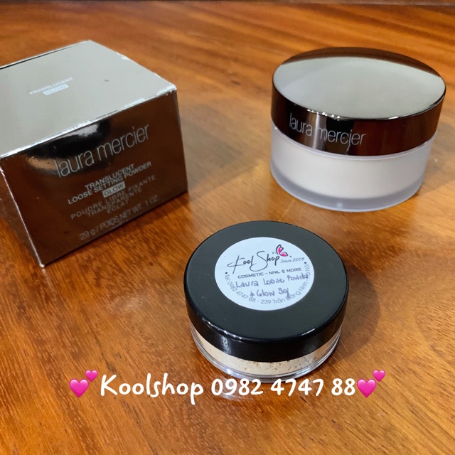 🎊 Phấn phủ bột nhũ nhẹ, glow Laura Mercier Loose Setting Powder không màu, glow da🎊