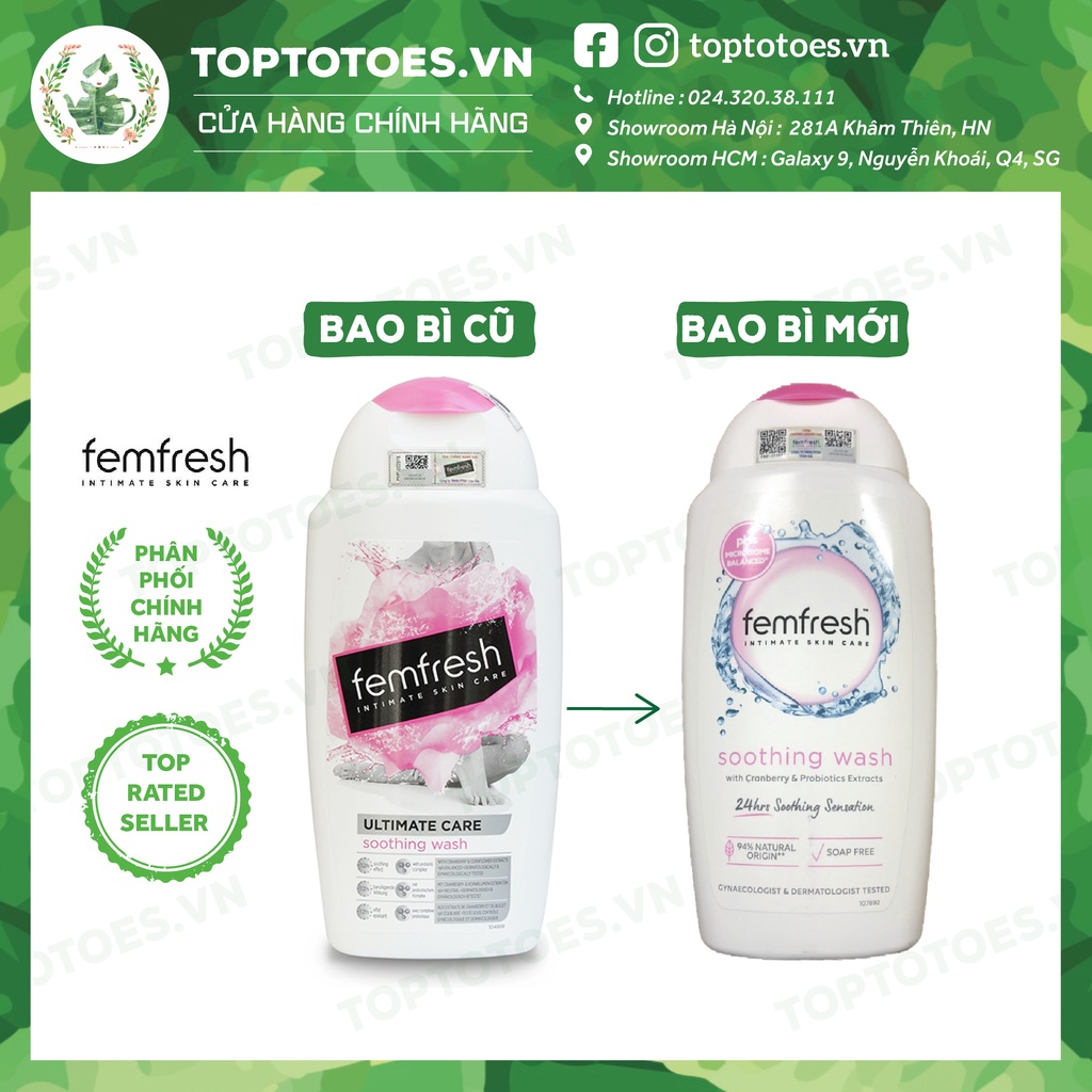 Dung dịch vệ phụ nữ Femfresh Daily Intimate Wash Anh Quốc 150ml/ 250ml [NHẬP KHẨU CHÍNH HÃNG 100%]