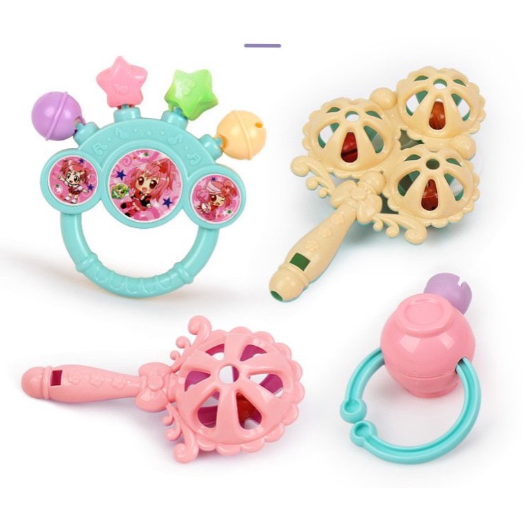 Đồ chơi xúc xắc gặm nướu cầm tay an toàn cho bé, đồ chơi trẻ sơ sinh 6 chi tiết