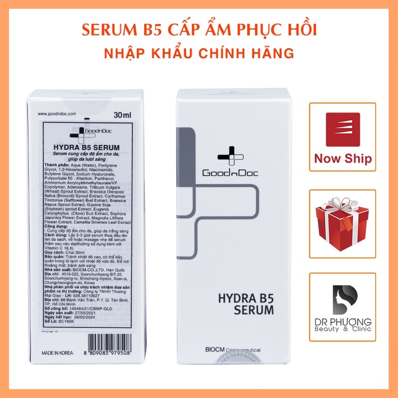 [CHÍNH HÃNG] Serum cấp ẩm phục hồi da SERUM B5 GOODNDOC