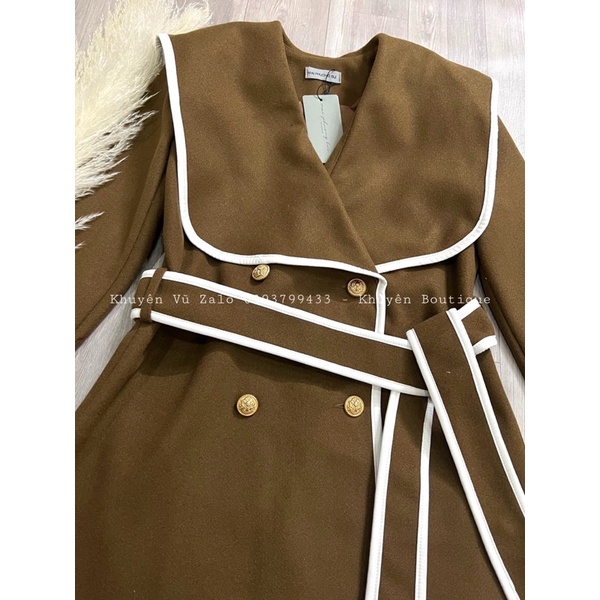 Áo Khoác Dạ Viền Trắng 2 Màu (Ảnh Thật) | BigBuy360 - bigbuy360.vn
