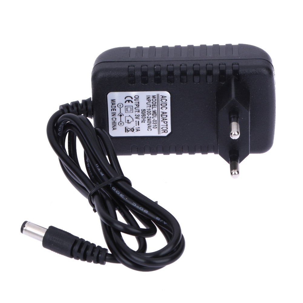 [mkchung] AC 100-240V Converter Adapter DC 5.5 x 2.5MM 3V 1A 1000mA Charger EU Plug