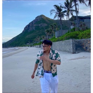 Quần thun ống rộng trắng đi biển Summer Pant cho Nam