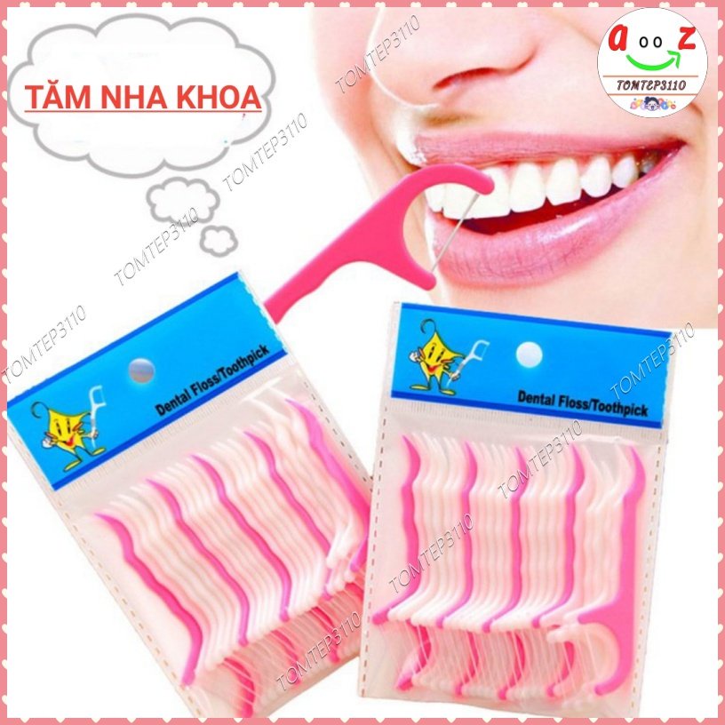 Tăm Chỉ Nha Khoa 2 Đầu Túi 25 Cây - Tăm Xỉa Răng